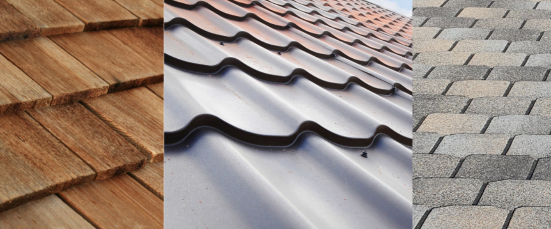 What are the three main types of roofing?